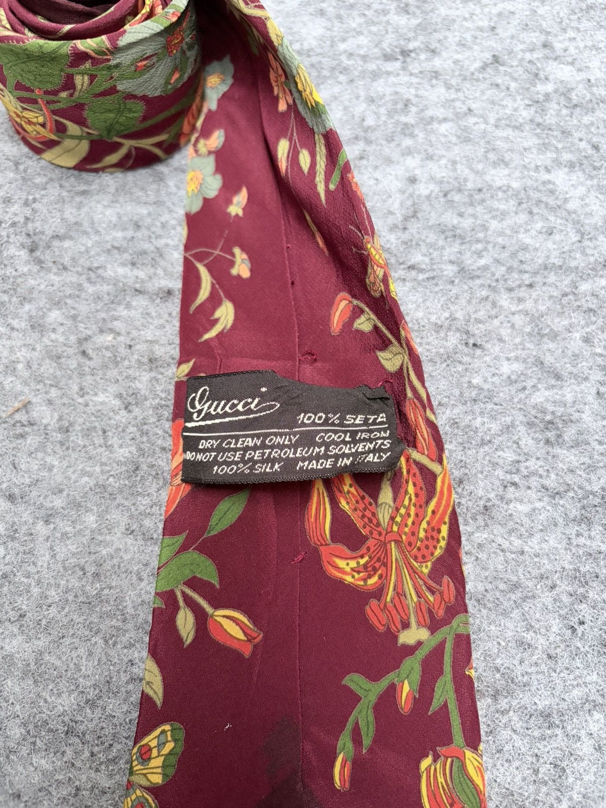 Gucci Vintage Gucci Flower Pattern Ties Size ONE SIZE - 4 Thumbnail
