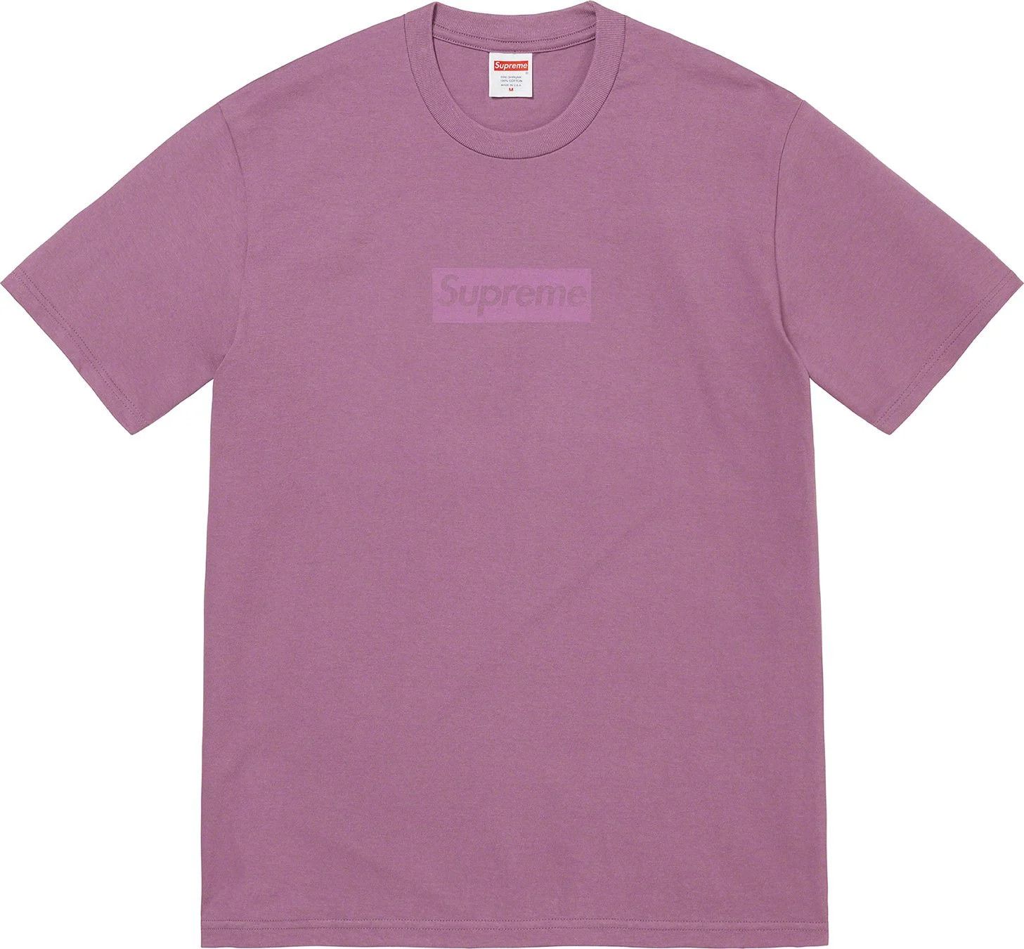 Supreme Tonal Box Logo Tee Dusty Purple Large