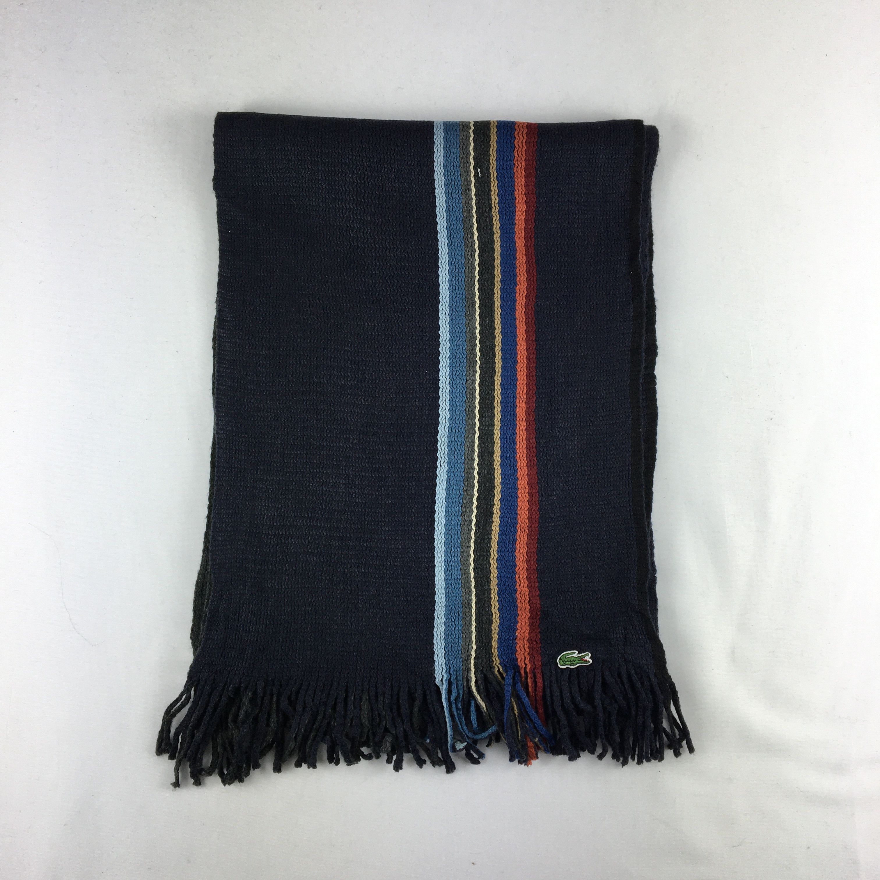 Lacoste Vintage Lacoste Scarf Muffler Wool Cashmere Scarves Size ONE SIZE - 2 Thumbnail