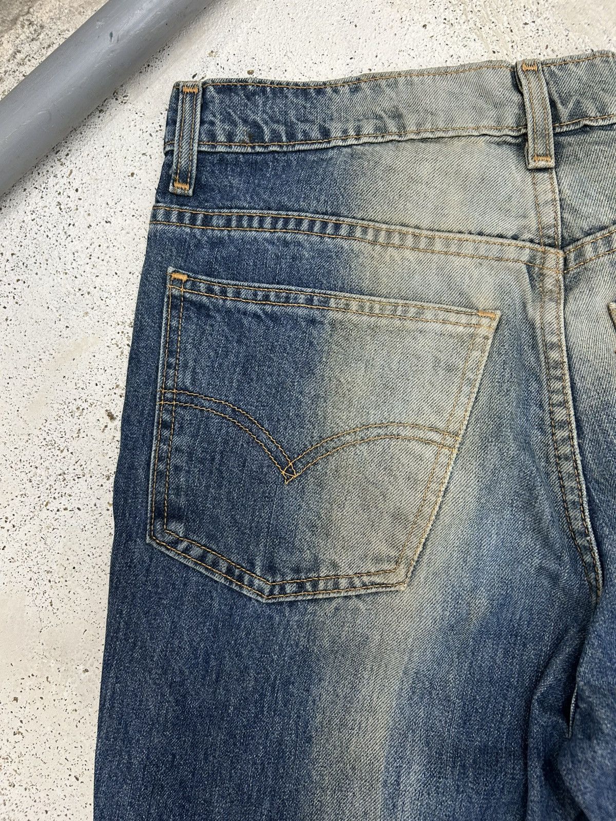 Levi's Vintage Levis 605 Orange Tab Acid Washed Baggy Size US 31 - 19 Thumbnail