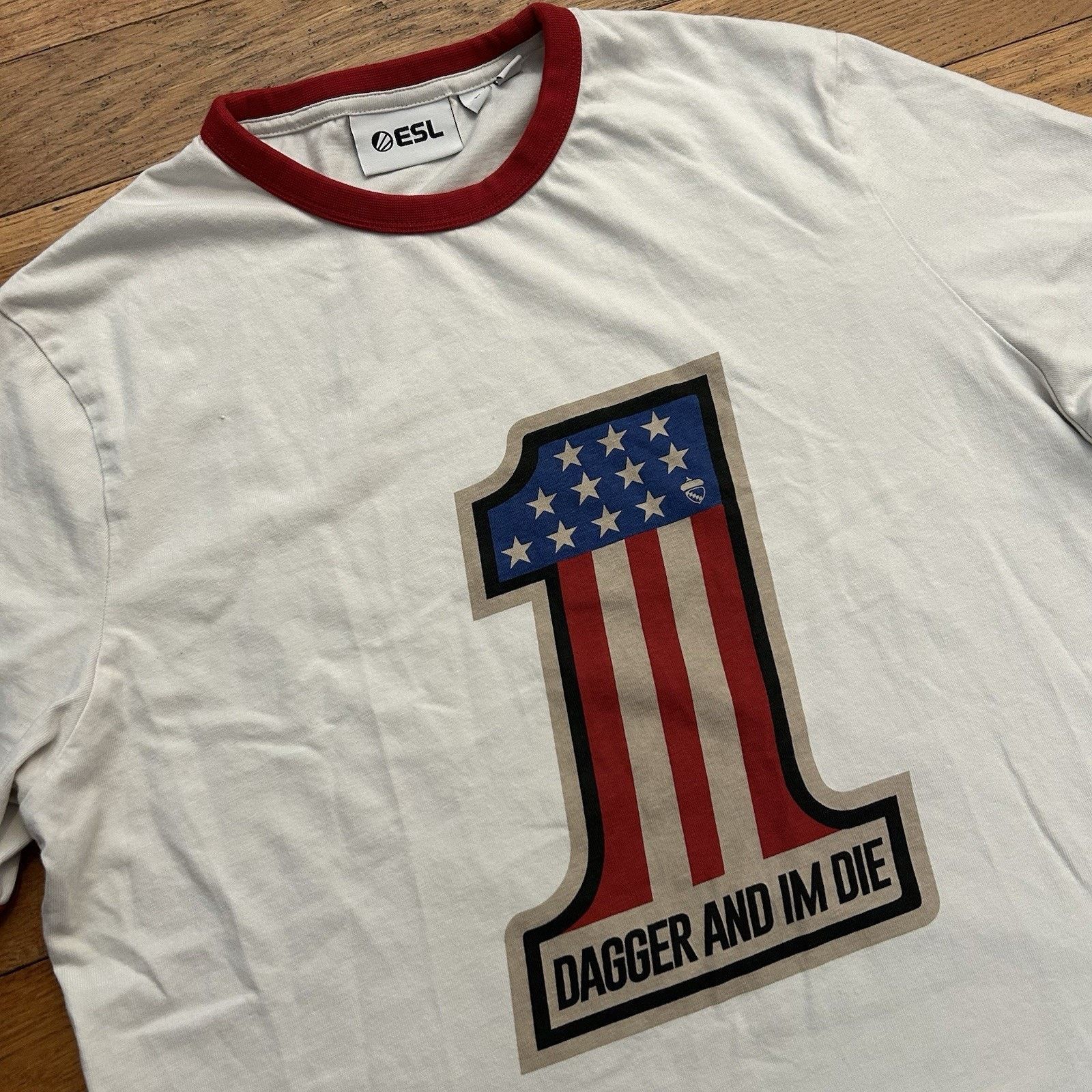 Other ESL 1 Dagger And I’m Die Dota 2 Video Game Ringer Tee Shirt Size US M / EU 48-50 / 2 - 2 Thumbnail