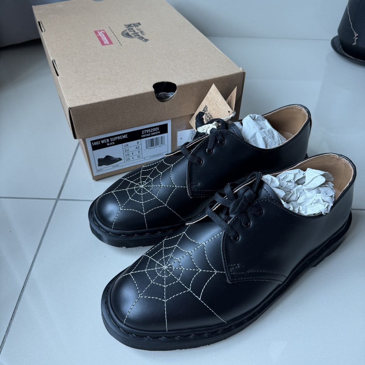 Supreme Spider Web Dr Martens 1461 3-Eye Shoe US 9