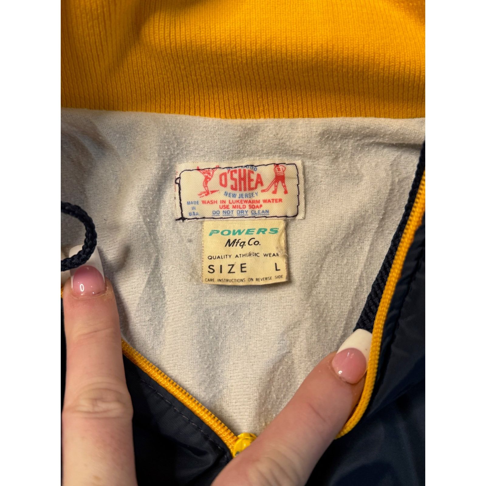 Vintage Vintage O'Shea Blue Jefferson Falcons Hooded Windbreaker Size US XL / EU 56 / 4 - 3 Thumbnail