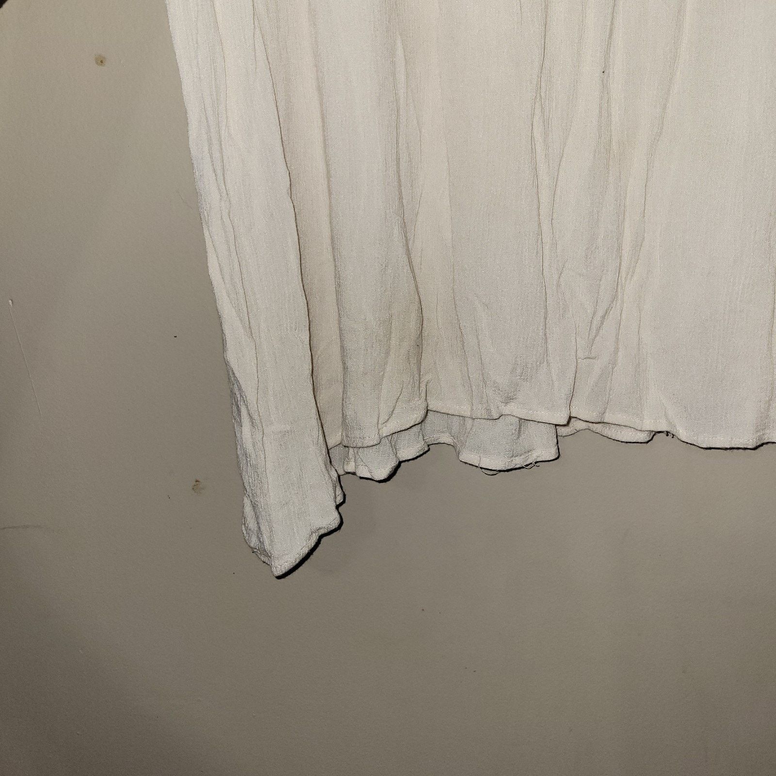 & Other Stories Altered State Tunic Blouse Flowy Sleeves Fringe Cream M/L Size L / US 10 / IT 46 - 7 Thumbnail