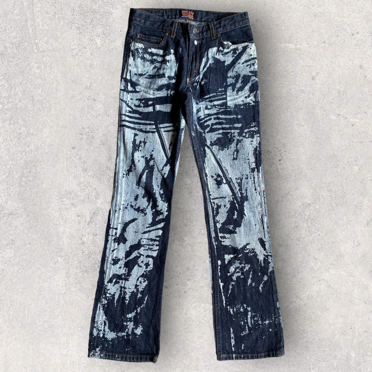 image of W Lt x W Lt Walter Van Beirendonck W&lt Graffiti Jeans in Red, Women's (Size 26)