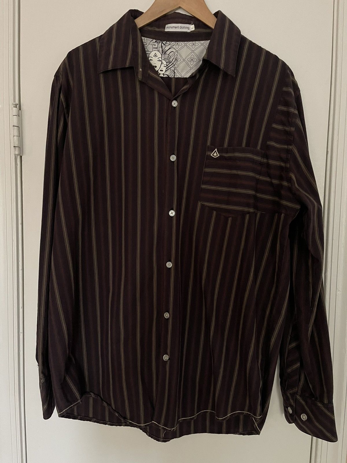Japanese Brand Monument Button Up Shirt Size US XL / EU 56 / 4 - 1 Thumbnail