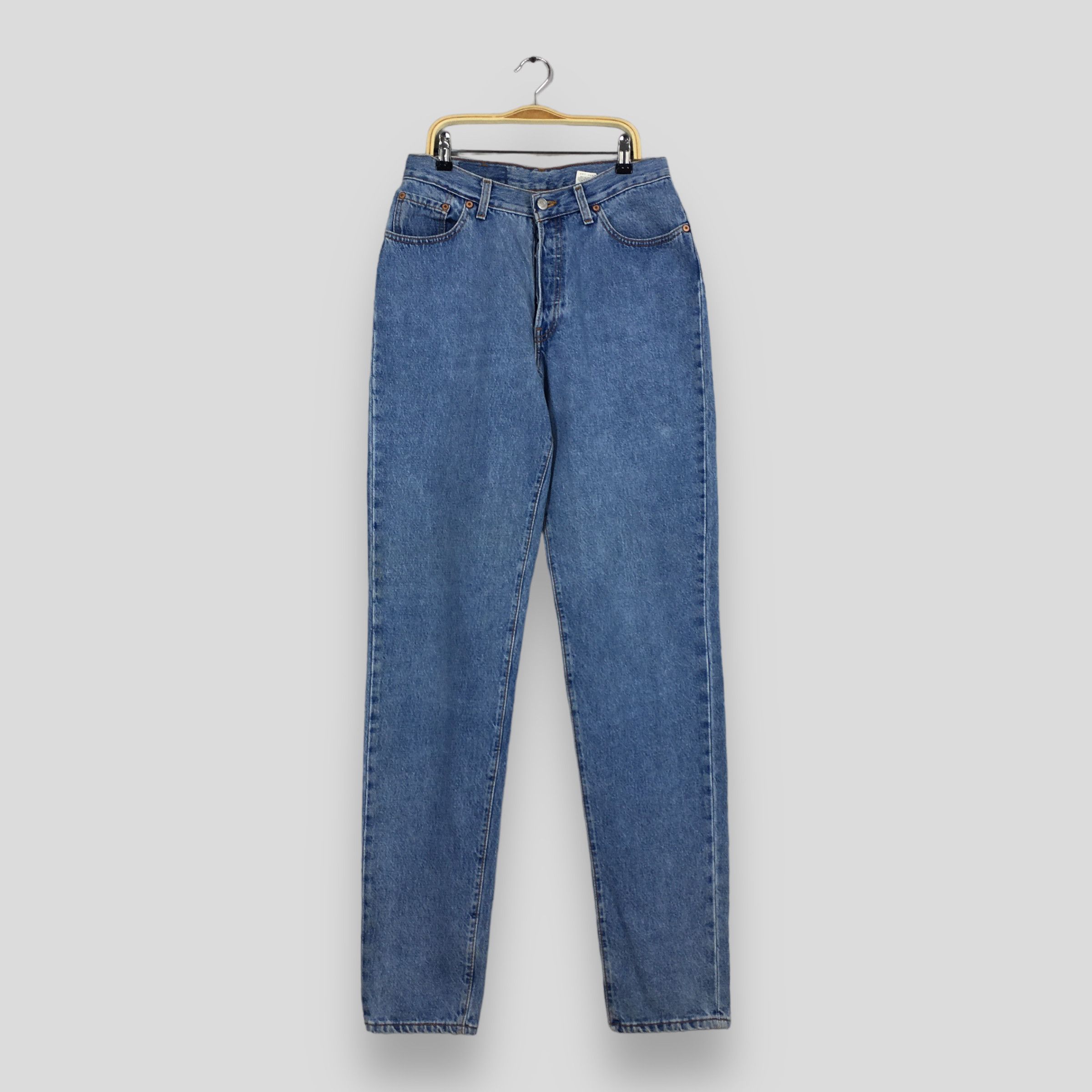 image of Size 28X35 Vintage 90's Levi's 501 Faded Blue Jeans, Men's