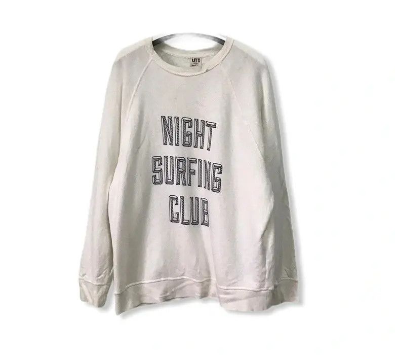 Japanese Brand × Uniqlo Uniqlo SpellOut Night Surfing Club Sweatshirt Size US L / EU 52-54 / 3 - 1 Thumbnail