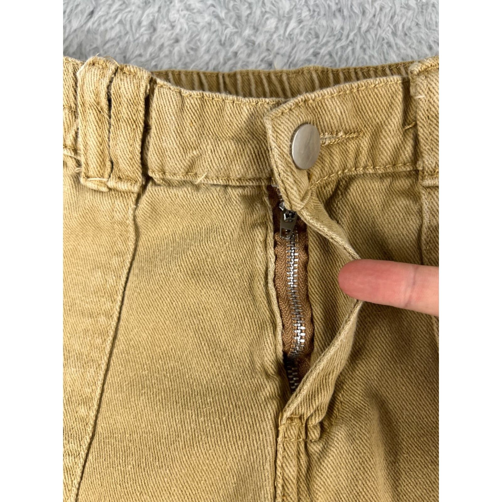Vintage Beige Denim Jeans Womens 26x28 Straight Leg 5-Pocket Mid Rise Regular Cotton Blend Size 26" / US 2 / IT 38 - 5 Thumbnail
