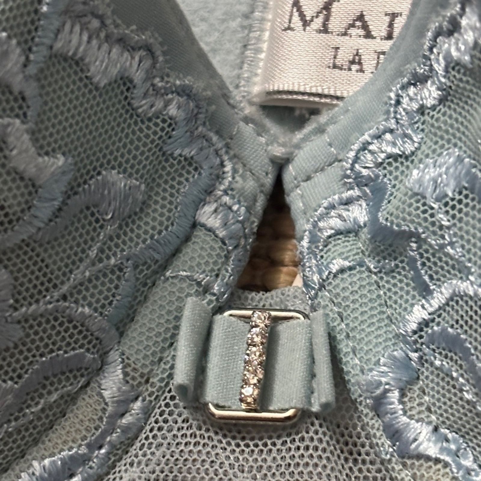 La Perla NWT Malizia by La Perla Light Blue Embroidered Bra size 36C Size ONE SIZE - 6 Thumbnail
