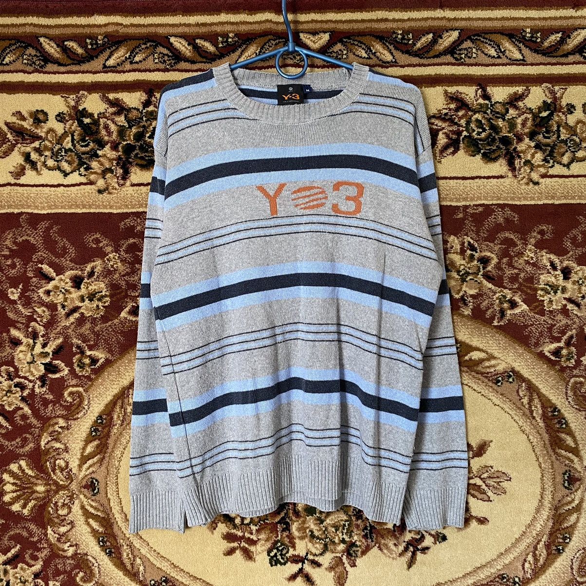 Yohji Yamamoto Y-3 YOHJI YAMAMOTO SWEATER ARCHIVE BIG LOGO STRIPPED Size US M / EU 48-50 / 2 - 1 Thumbnail