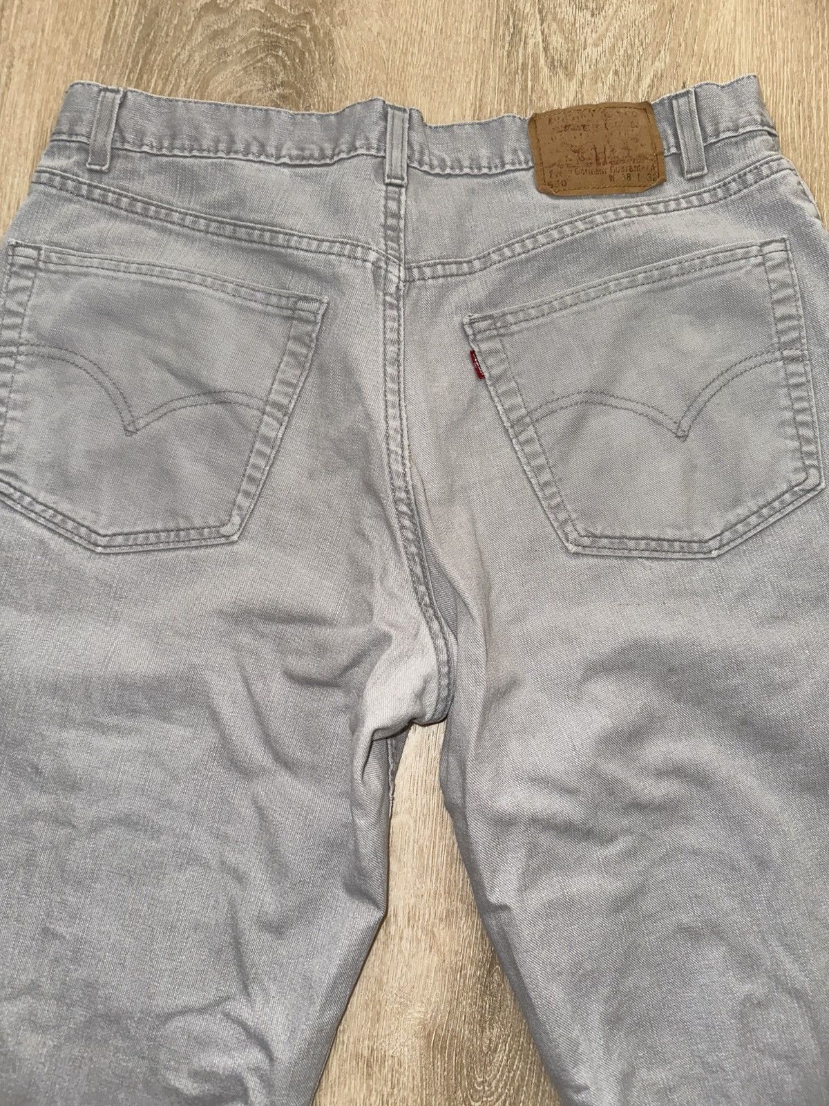 Levi's × Vintage Vintage Levi’s 550 Grey Made In USA Straight Denim Jeans Size US 38 / EU 54 - 4 Thumbnail