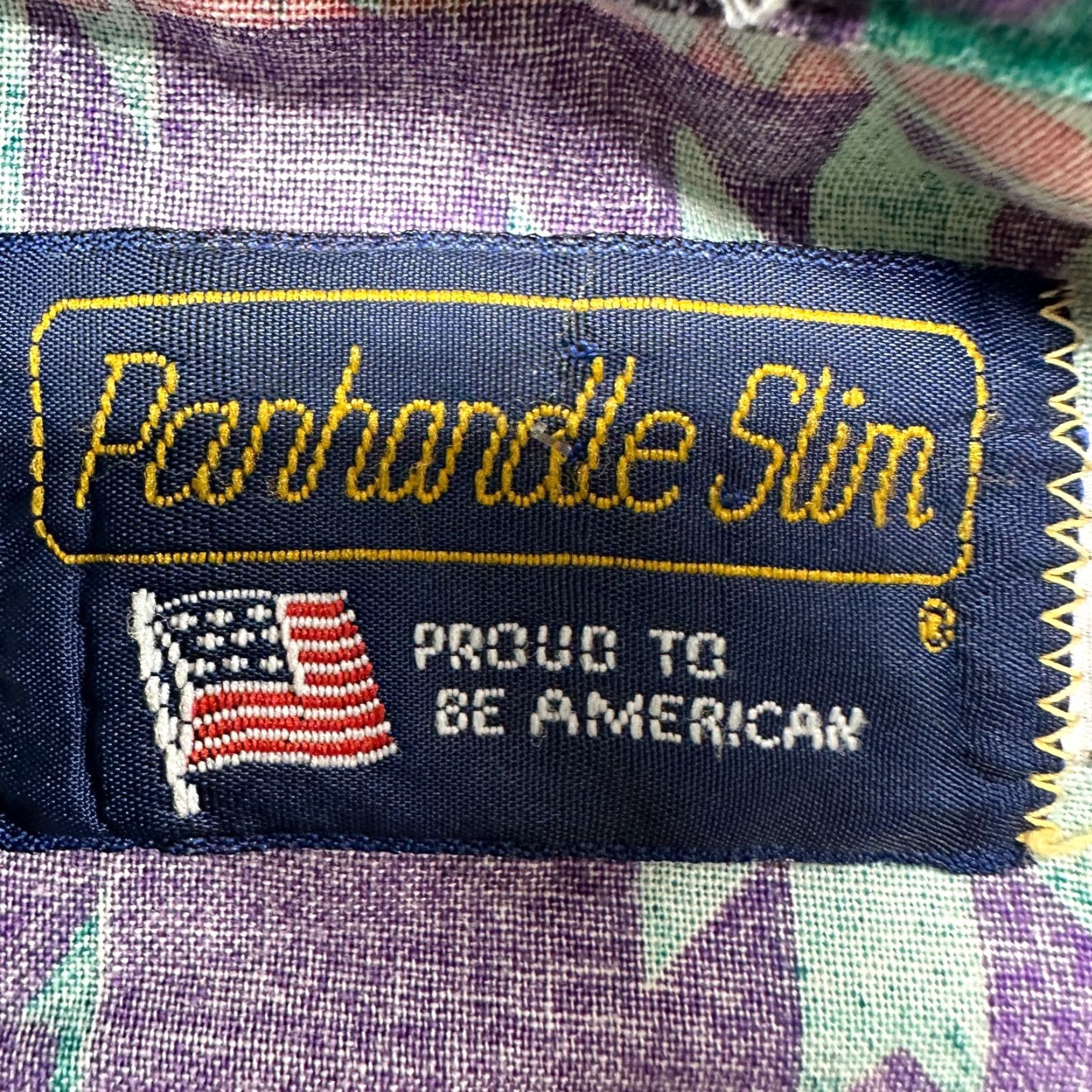 Vintage VINTAGE Panhandle Slim Shirt Men 16.5 34 Purple Green Black Pearl Snap Aztec 90s Size US XL / EU 56 / 4 - 4 Thumbnail