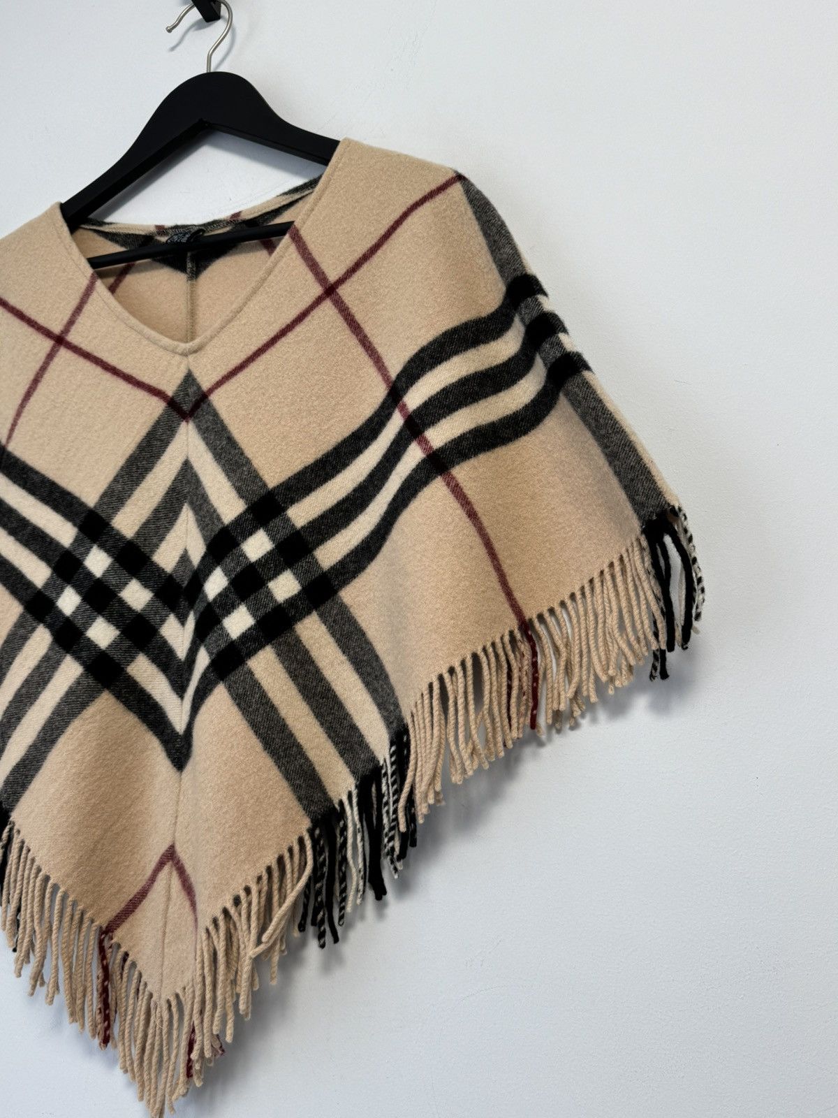 Burberry Burberry London Nova Check Poncho Cape Merino Wool& Cashmere Size L / US 10 / IT 46 - 6 Thumbnail
