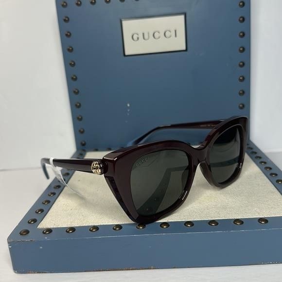 Gucci New Authentic- Gucci Sunglasses Women's GG0921S 004 Brown /G Size ONE SIZE - 5 Thumbnail