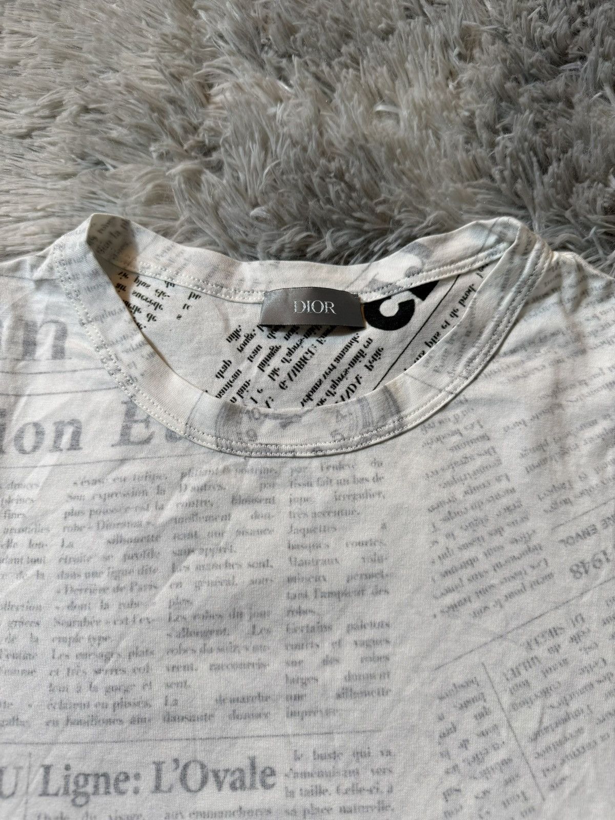 Daniel Arsham × Dior Dior x Daniel Arsham “Newspaper Print” T-Shirt SS20 Size S Size US S / EU 44-46 / 1 - 2 Thumbnail