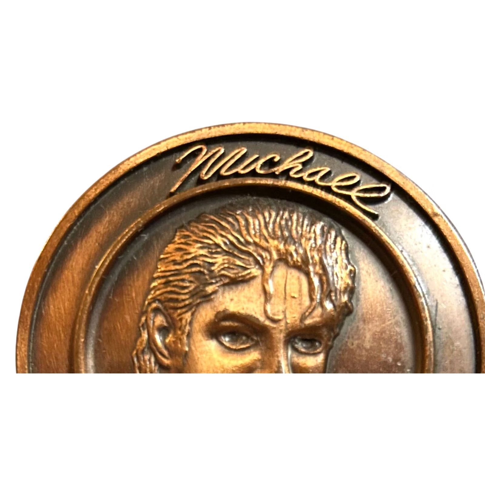 Vintage VINTAGE Michael Jackson Belt Buckle Glittering Glove 1984 Mens Belt Buckle Gold Clip Latch 1 1/4" Fits 2 in Belt Size ONE SIZE - 4 Thumbnail