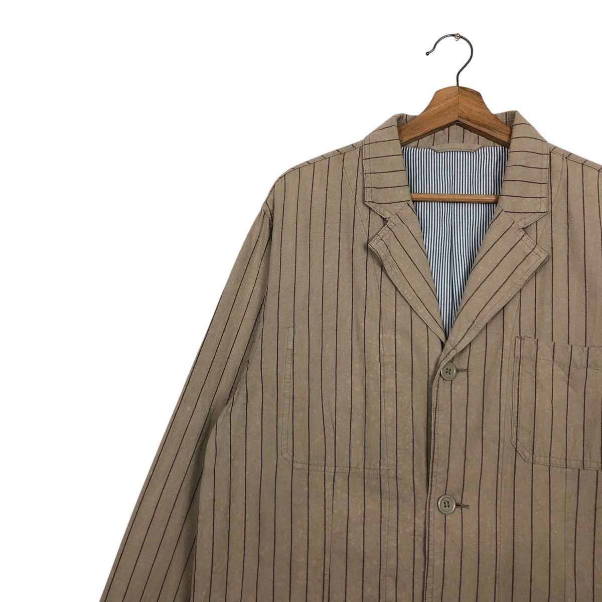 Japanese Brand Vtg Hickory Chore Jacket Striped Hillcrop Club Issey Miyake Size US L / EU 52-54 / 3 - 8 Thumbnail