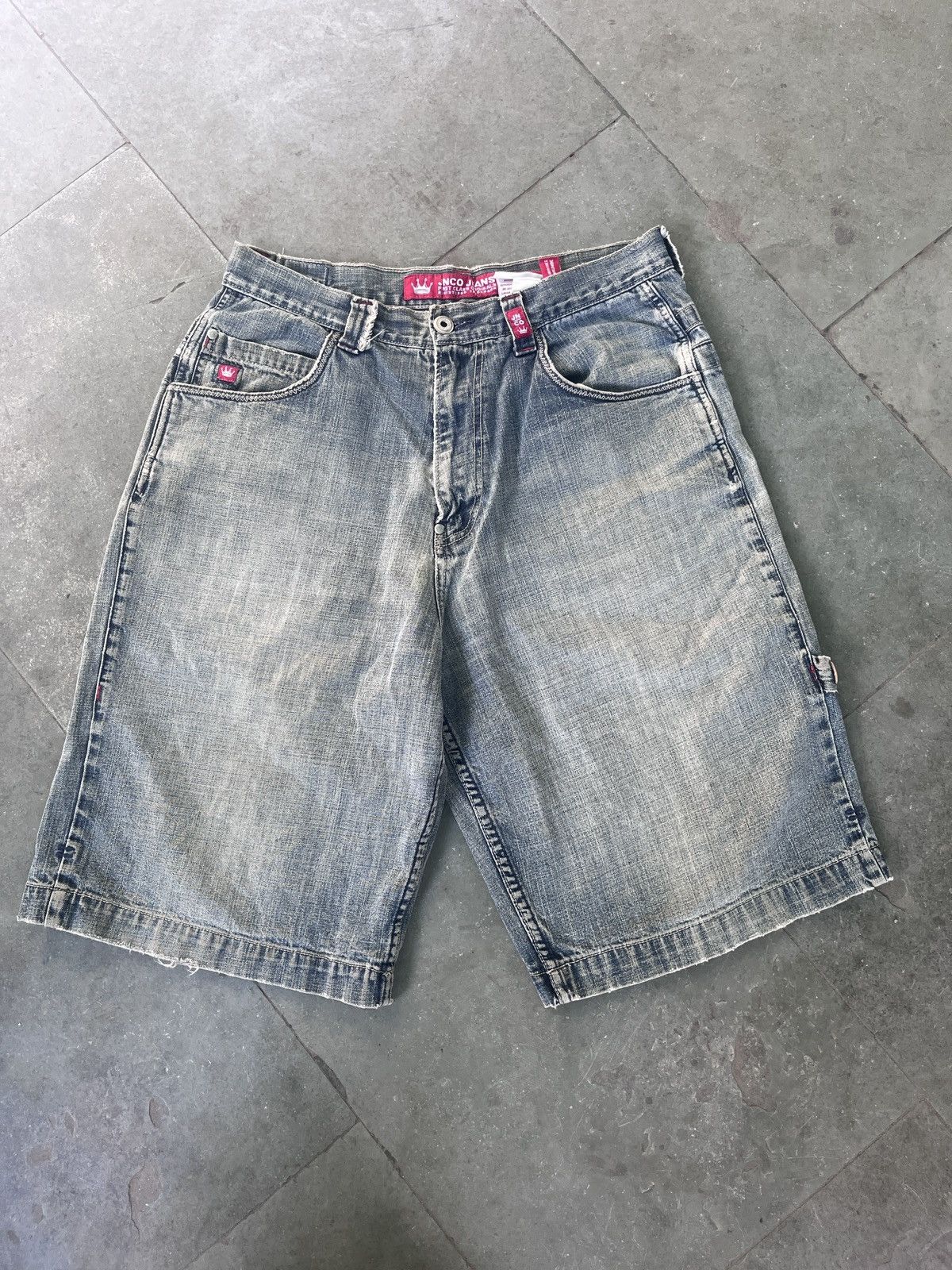 JNCO Vintage Y2K JNCO Spikes Skull Jorts Size US 34 / EU 50 - 2 Thumbnail