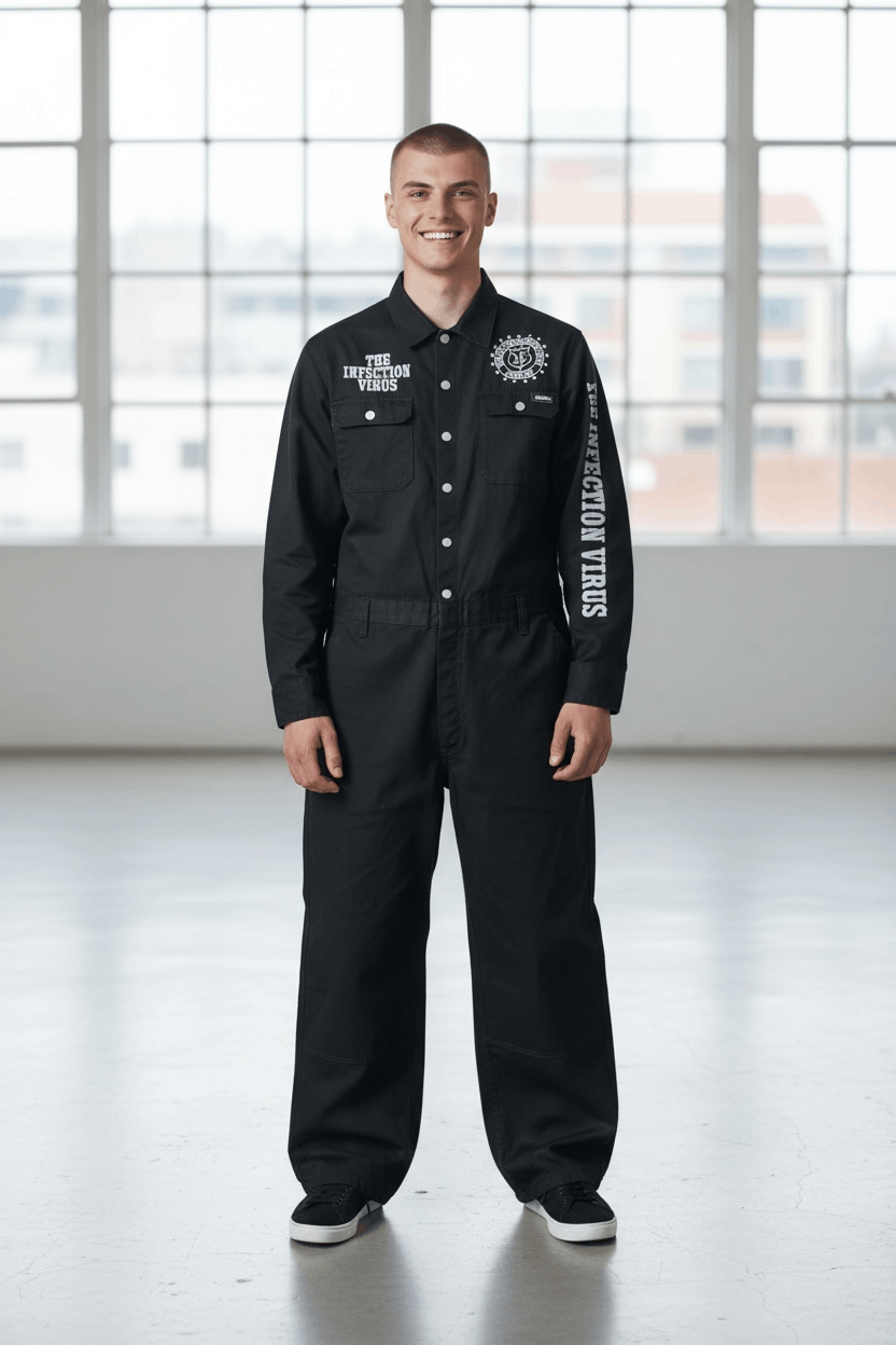 Undefeated Vtg Top Rebel "Infection Virus" Gothic Underground Coverall Size US 32 / EU 48 - 3 Thumbnail