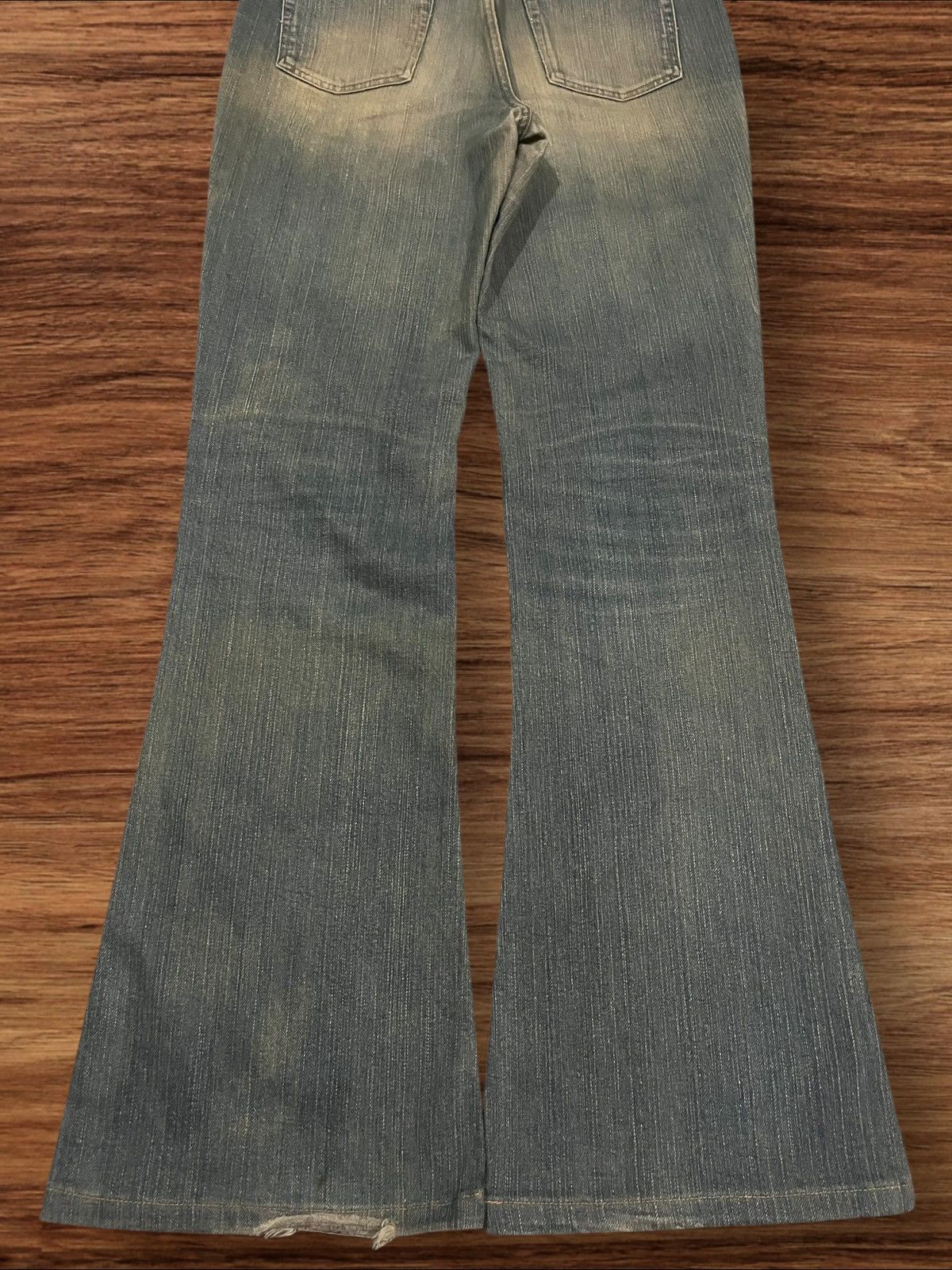 Hysteric Glamour Vintage Y2K Grunge Sweet Camel Rusty Mud Washed Flare Jeans Size US 29 - 9 Thumbnail
