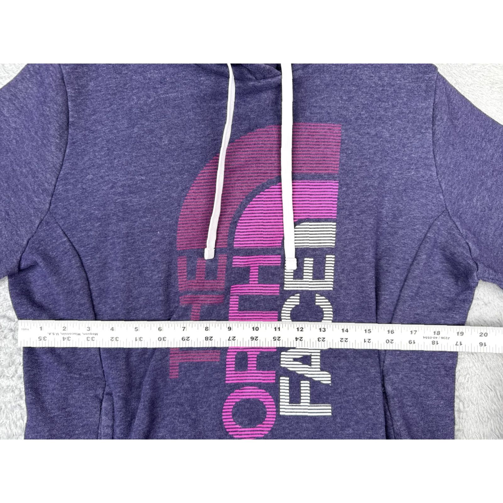 The North Face The North Face Hoodie Women Small Purple Pullover Pockets Cotton Blend Logo Sweatshirt Pullover Size S / US 4 / IT 40 - 7 Thumbnail