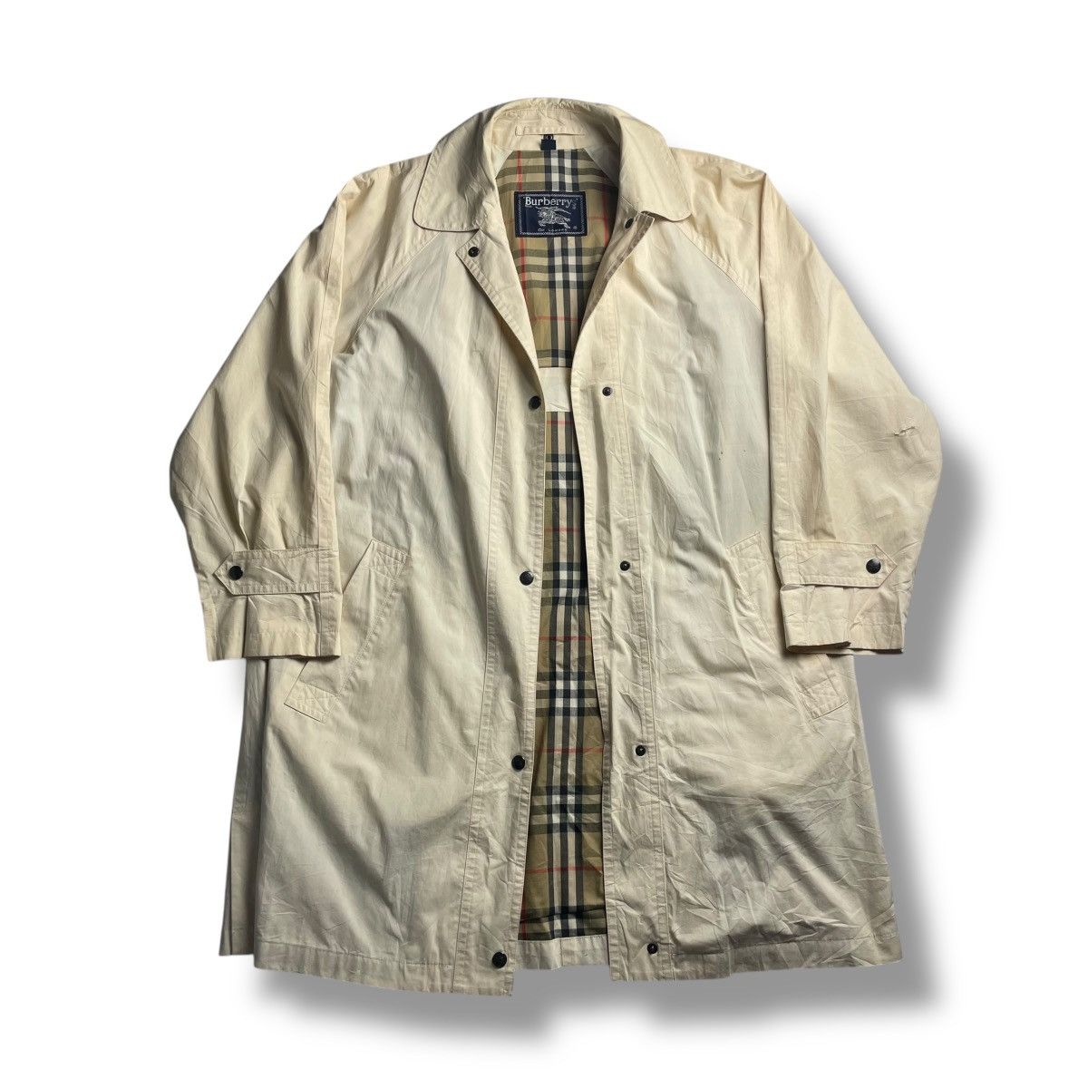Burberry Prorsum VINTAGE BURBERRY LINED NOVACHECK LONG COAT JACKET Size US L / EU 52-54 / 3 - 2 Thumbnail