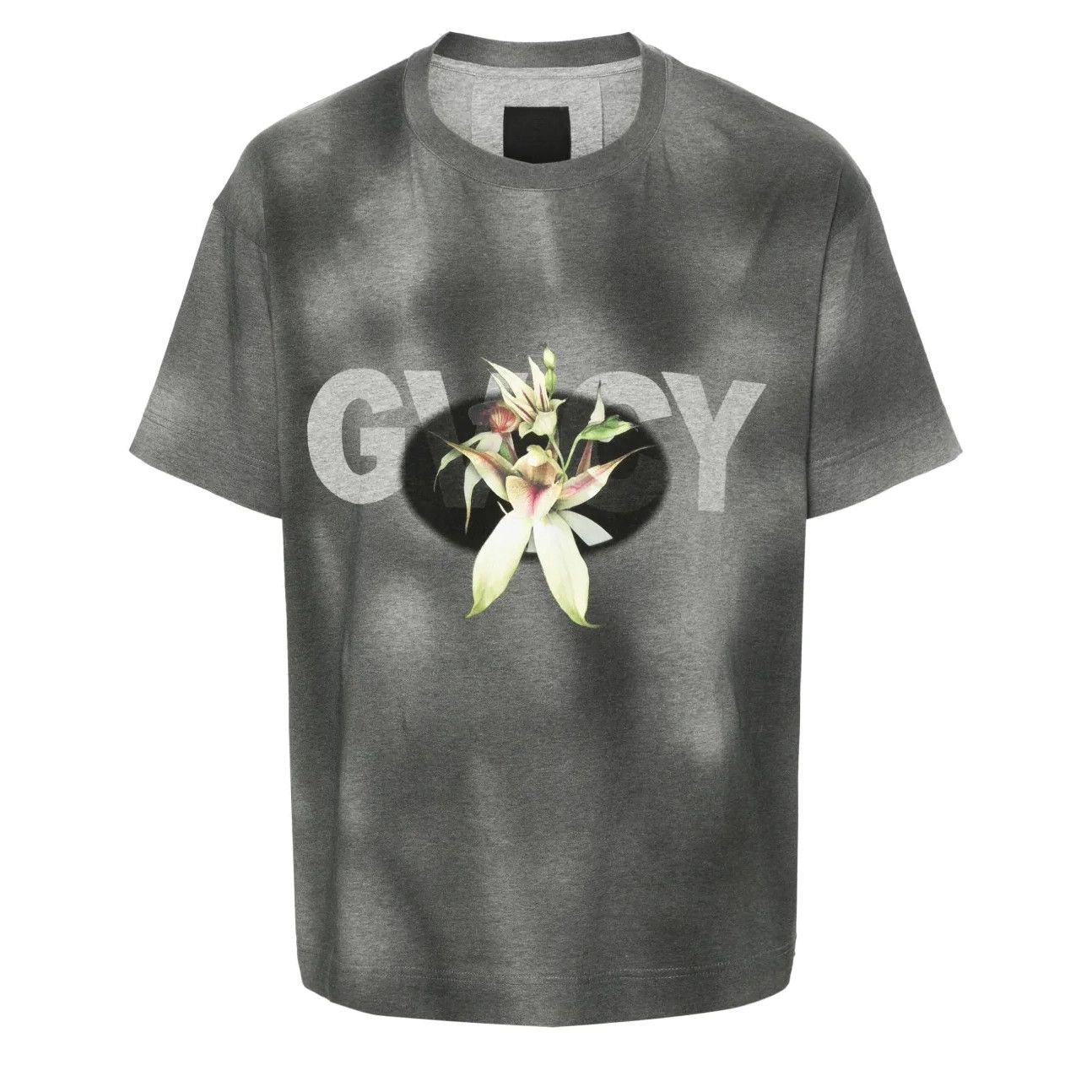 Givenchy L Givenchy Floral Graphic Faded Grey T-Shirt Size US L / EU 52-54 / 3 - 1 Thumbnail