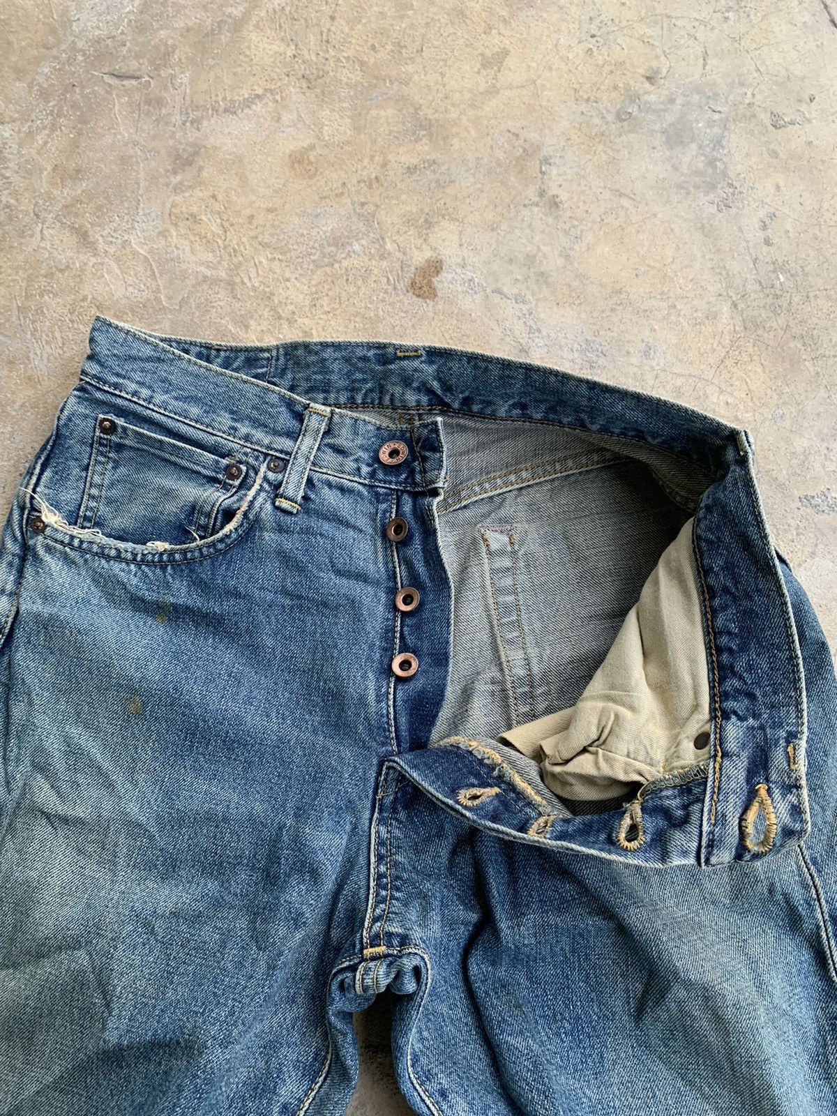 Edwin × Vintage Edwin 505X Selvedge distressed denim Size US 29 - 14 Thumbnail