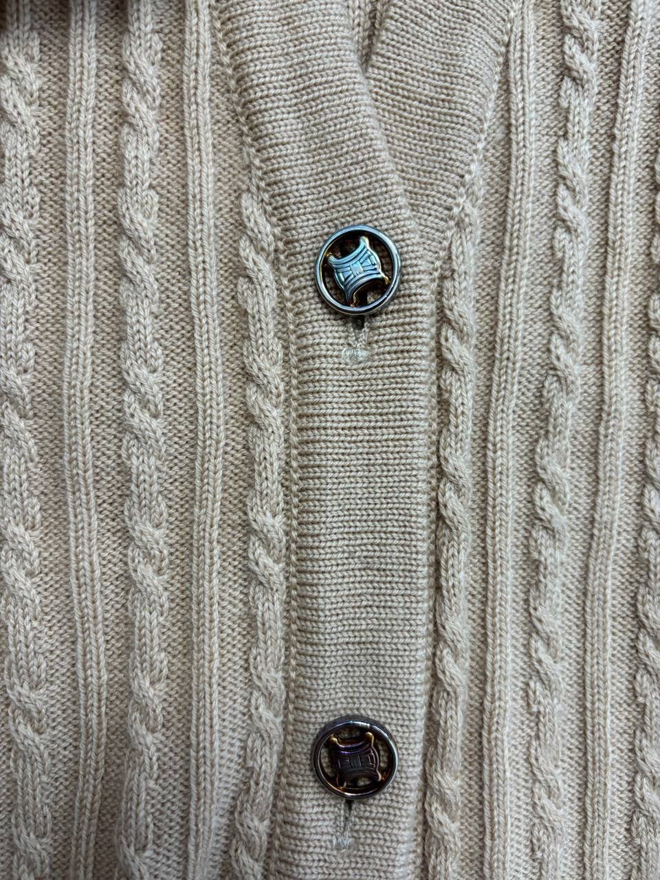 Celine Celine Cable Knit Chain Cardigan Size M / US 6-8 / IT 42-44 - 4 Thumbnail