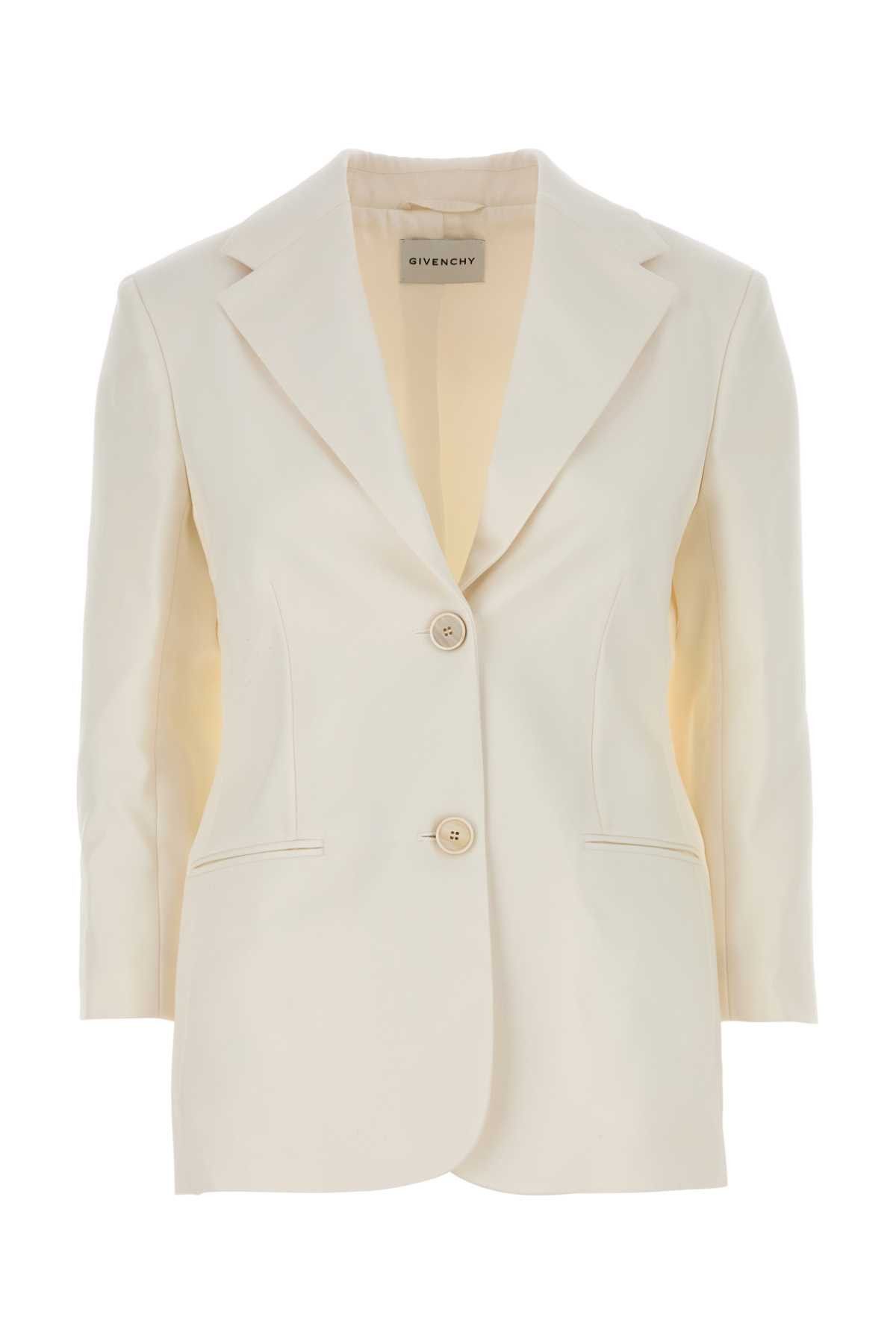 Givenchy Ivory Wool Blazer Size M / US 6-8 / IT 42-44 - 1 Thumbnail