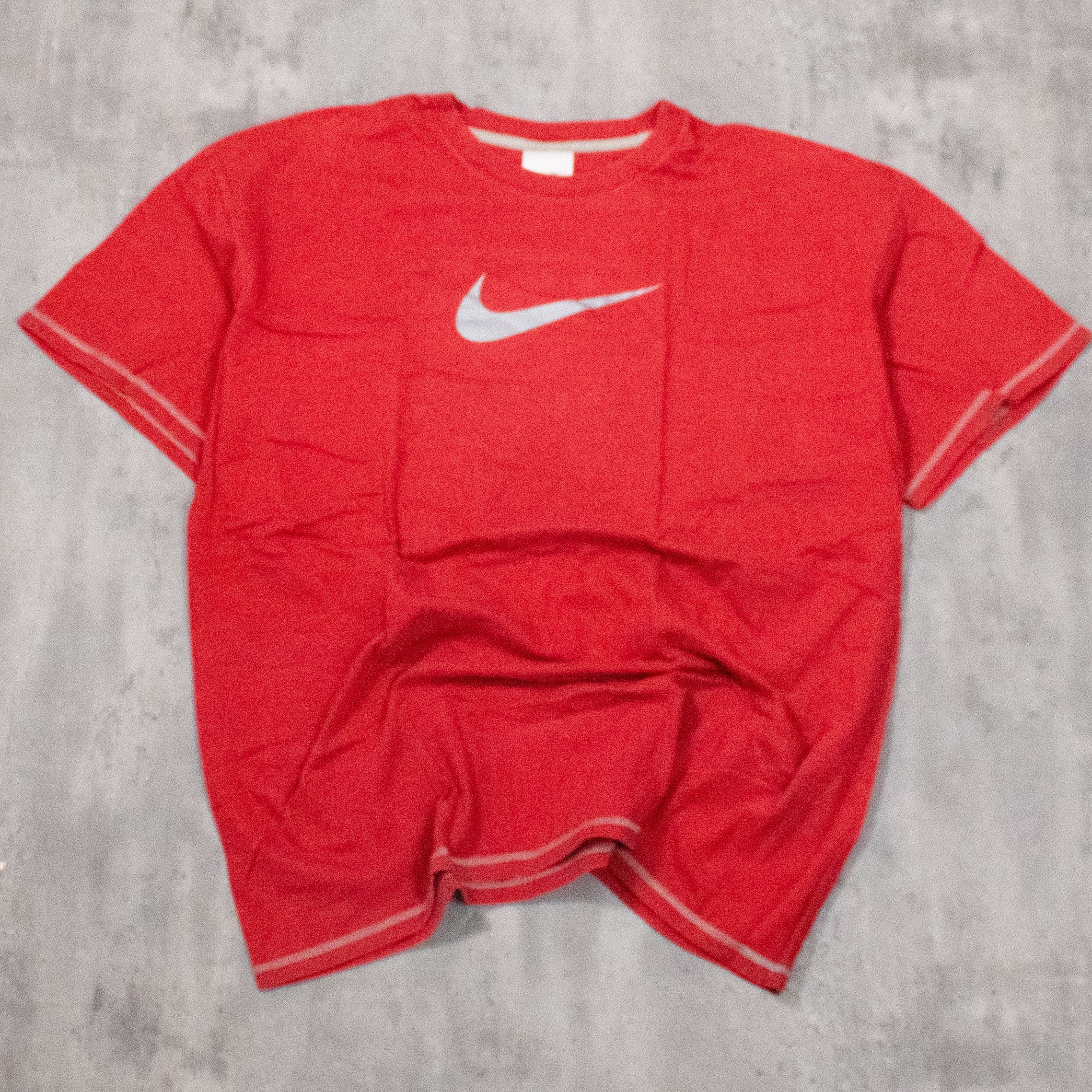 Vintage Y2K 2000’s Nike Center Swoosh Double Stitch Red Tee Size US XXL / EU 58 / 5 - 3 Thumbnail