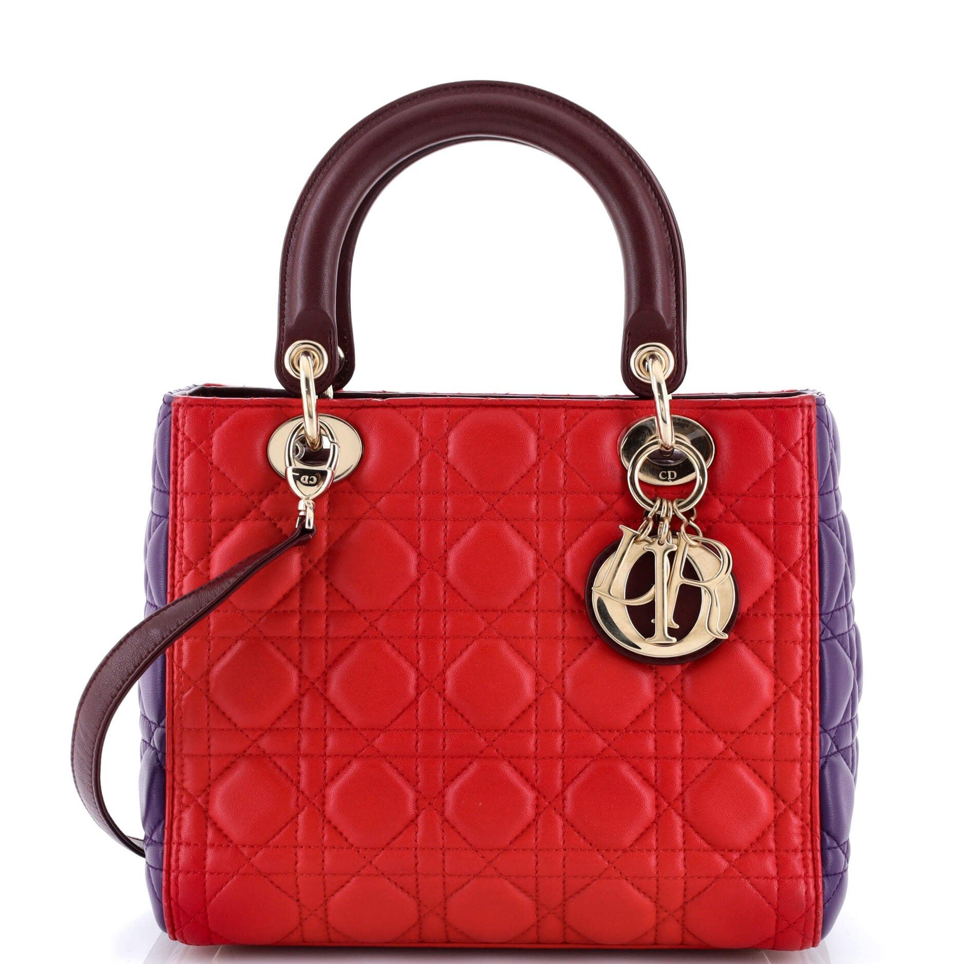 Dior Tricolor Lady Dior Bag Size ONE SIZE - 1 Thumbnail