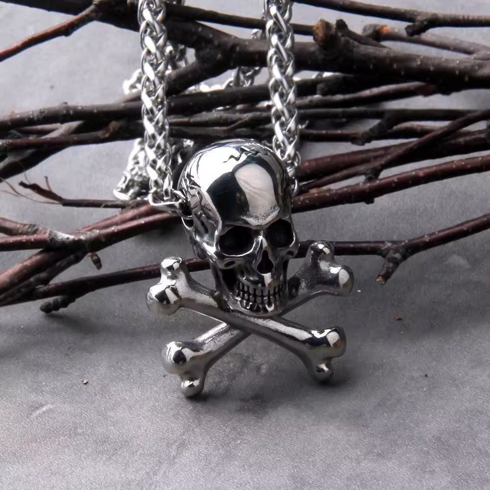 Jewelry Skull Chain Pendant Necklace Size ONE SIZE - 4 Thumbnail