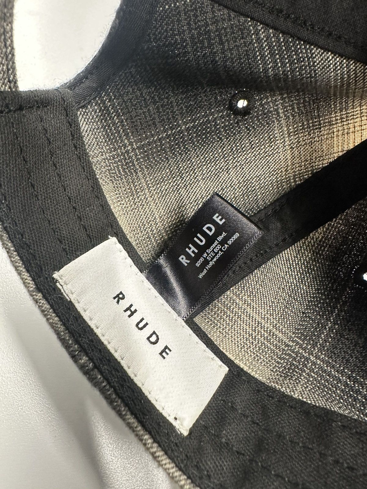 Rhude RHUDE Gray Flannel 6-Panel Cap Size ONE SIZE - 11 Thumbnail