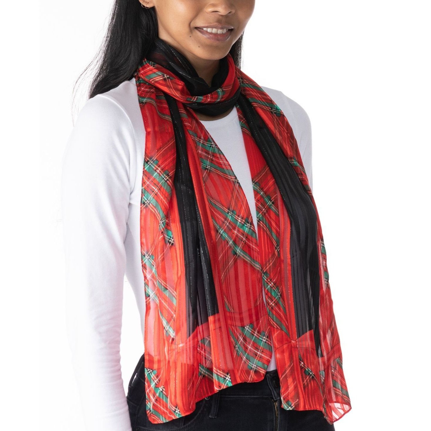 Giani Bernini Giani Bernini All Wrapped Up Holiday Oblong Scarf, Black, Mu Size ONE SIZE - 1 Thumbnail