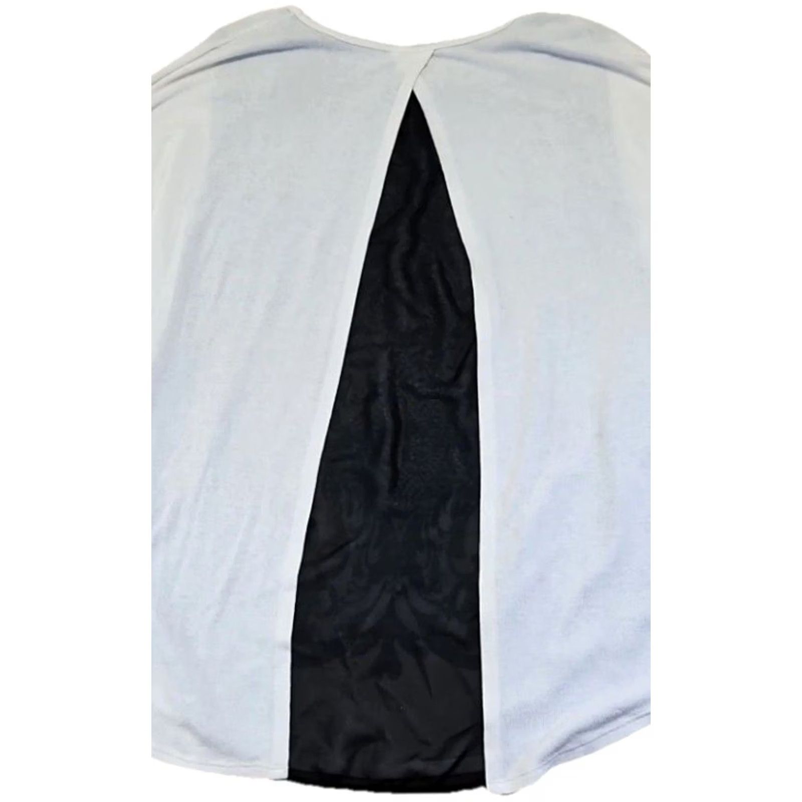 Vintage Vocal Top Blouse XL White Black Baroque Scroll Open Back Dolman Sleeve Glam Womens Size XL / US 12-14 / IT 48-50 - 7 Thumbnail