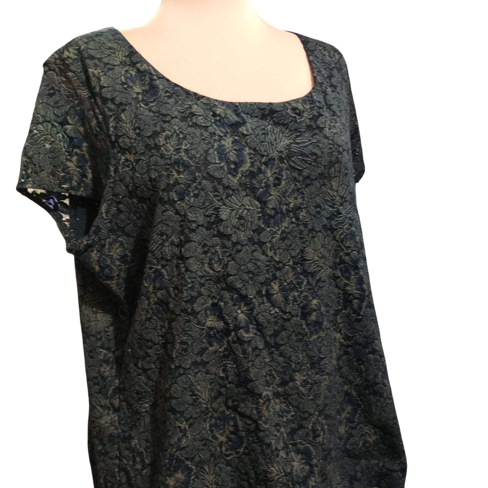 Alfani Alfani 2X Black Lace Floral Blouse Elegant Feminine Plus Siz Size XXL / US 16-18 / IT 52-54 - 2 Thumbnail