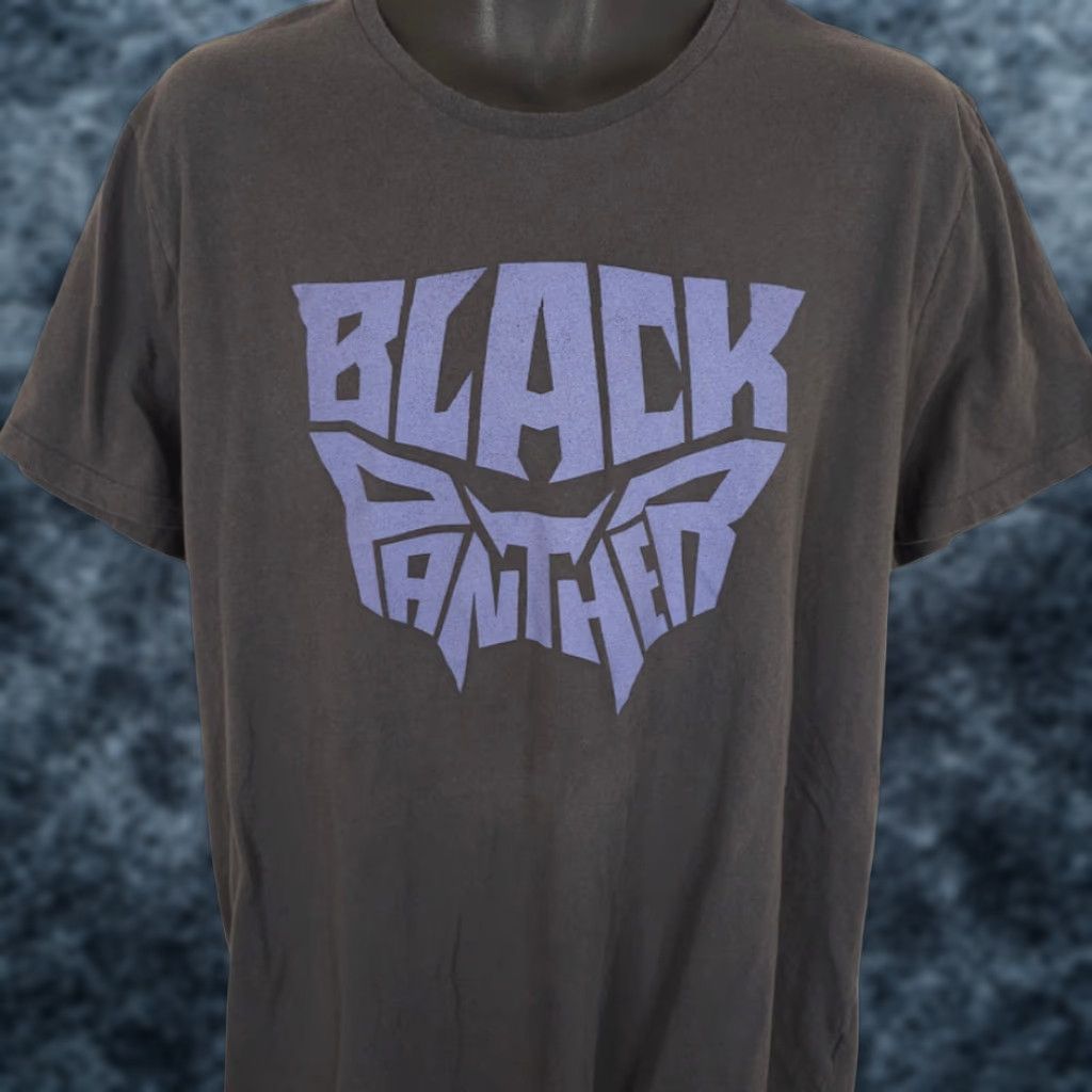Vintage Black Panther T Shirt Mens XL Gray Marvel Comics Movie Promo Shirt Mens XL Gray Marvel Universe Graphic Print Short Sleeve Crew Neck Cotton 2020s Size US XL / EU 56 / 4 - 1 Thumbnail