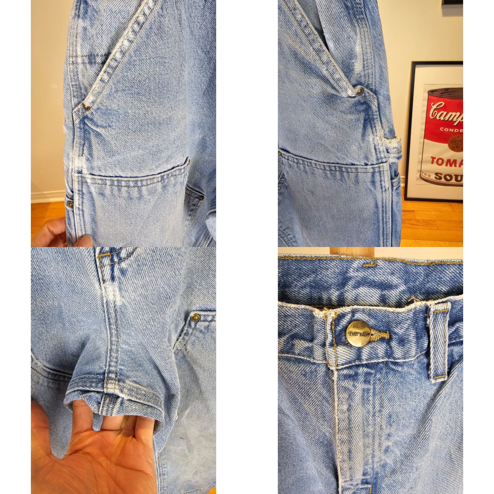 Carhartt VINTAGE Carhartt Denim Double Knees Work Jeans Pants TAG SIZE 30X30 08 Mens Carpenter Blue 90s Jeans Pants Women? Size US 30 / EU 46 - 8 Thumbnail