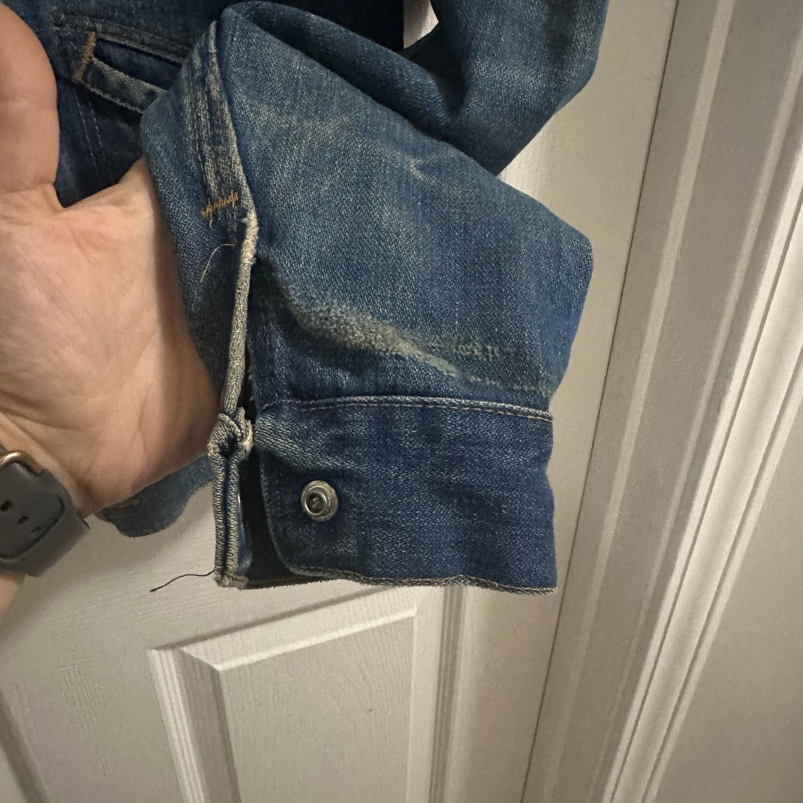 Wrangler RARE Vintage Wrangler 60s 70s Distressed Denim Jacket sz 36 Size US S / EU 44-46 / 1 - 8 Thumbnail