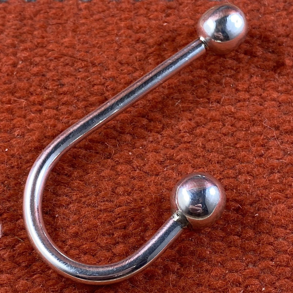 Japanese Brand × Kapital × Vintage Vtg 60s 70s Sterling Silver Modernist Horseshoe Key Ring Fob Size ONE SIZE - 2 Thumbnail