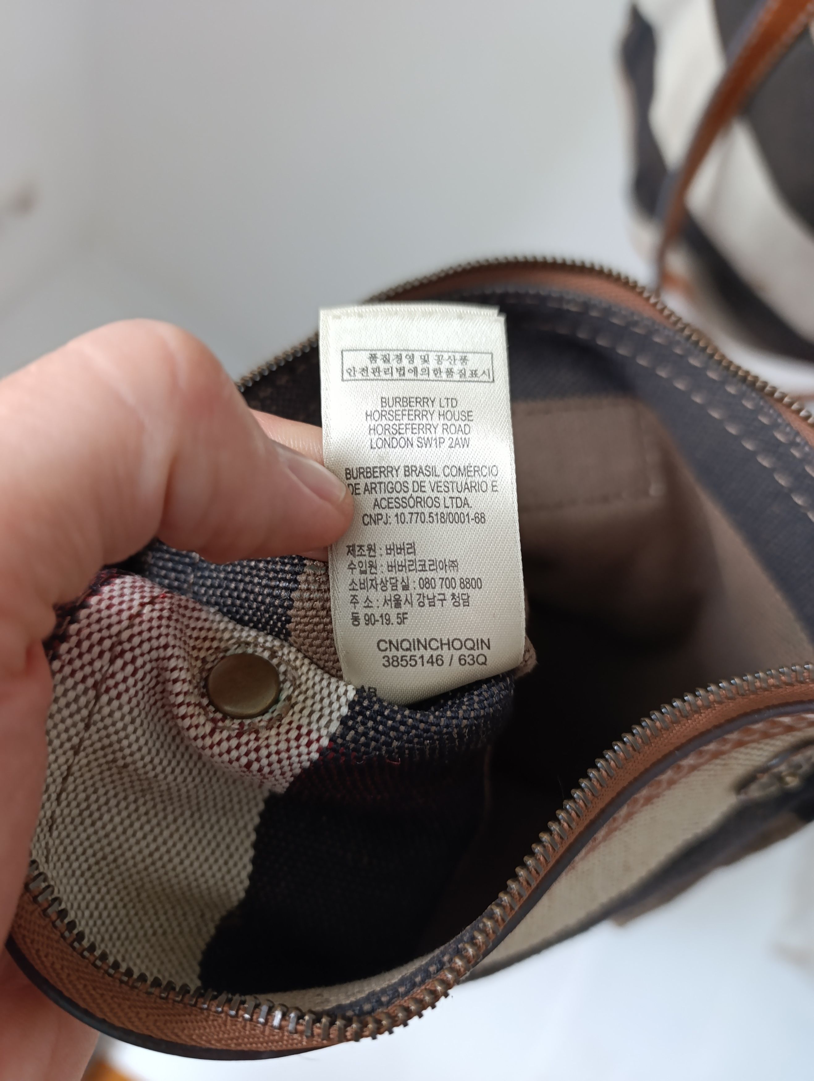 Burberry BURBERRY ASHBY MEDIUM SADDLE LEATHER CHECK CANVAS HOBO BAG Size ONE SIZE - 13 Thumbnail