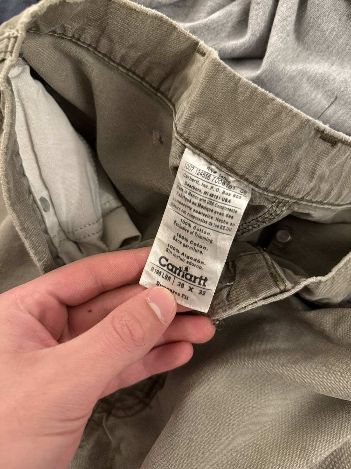 Carhartt Vintage Faded Carhartt Double Knee Olive 4gseller Size US 36 / EU 52 - 7 Thumbnail