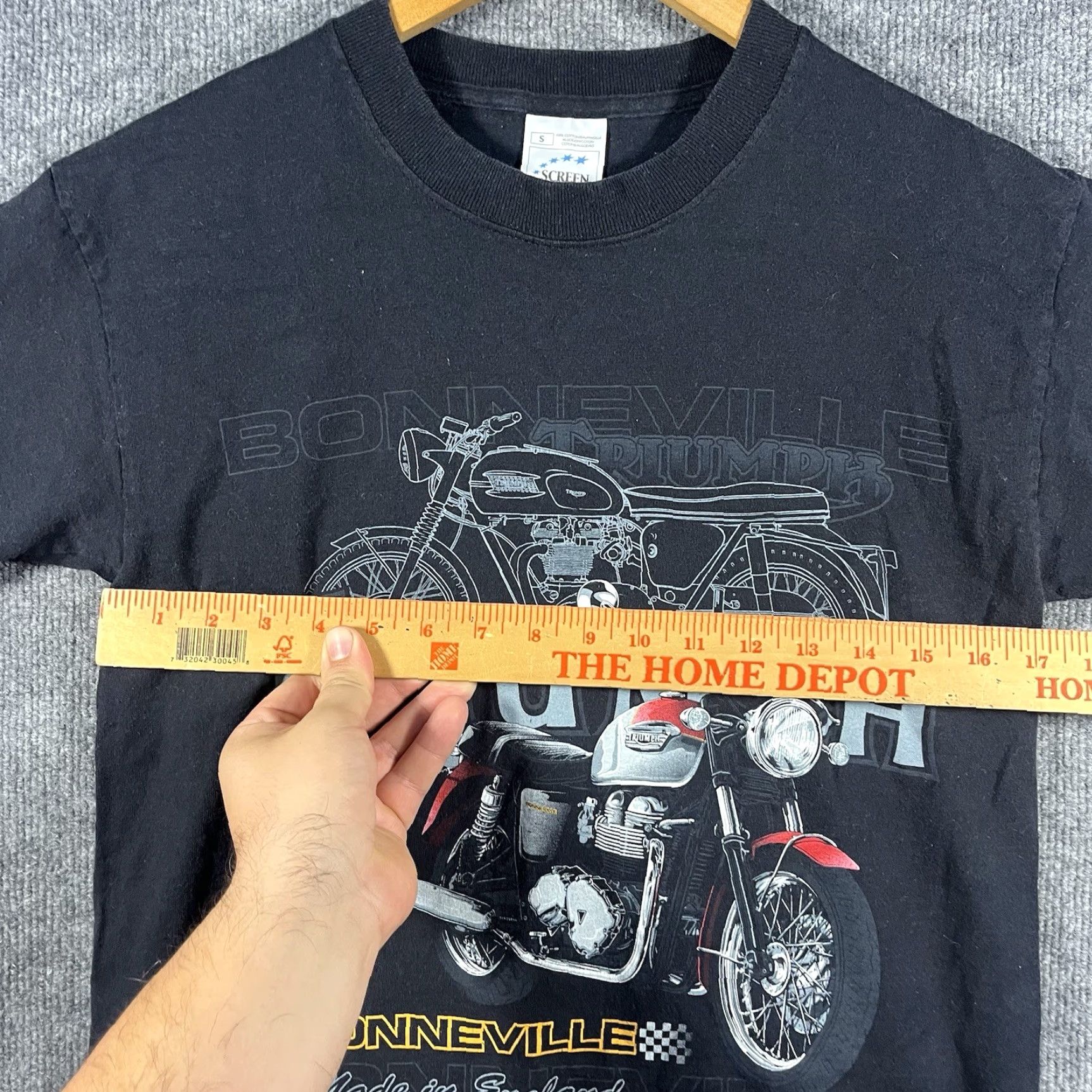 Vintage VINTAGE Screen Stars T-Shirt Black Small Crew Neck Bicycle Motorcycle Biker England Triumph Bonneville Shirt Mens 50s 60s Cafe Racer Size US S / EU 44-46 / 1 - 4 Thumbnail