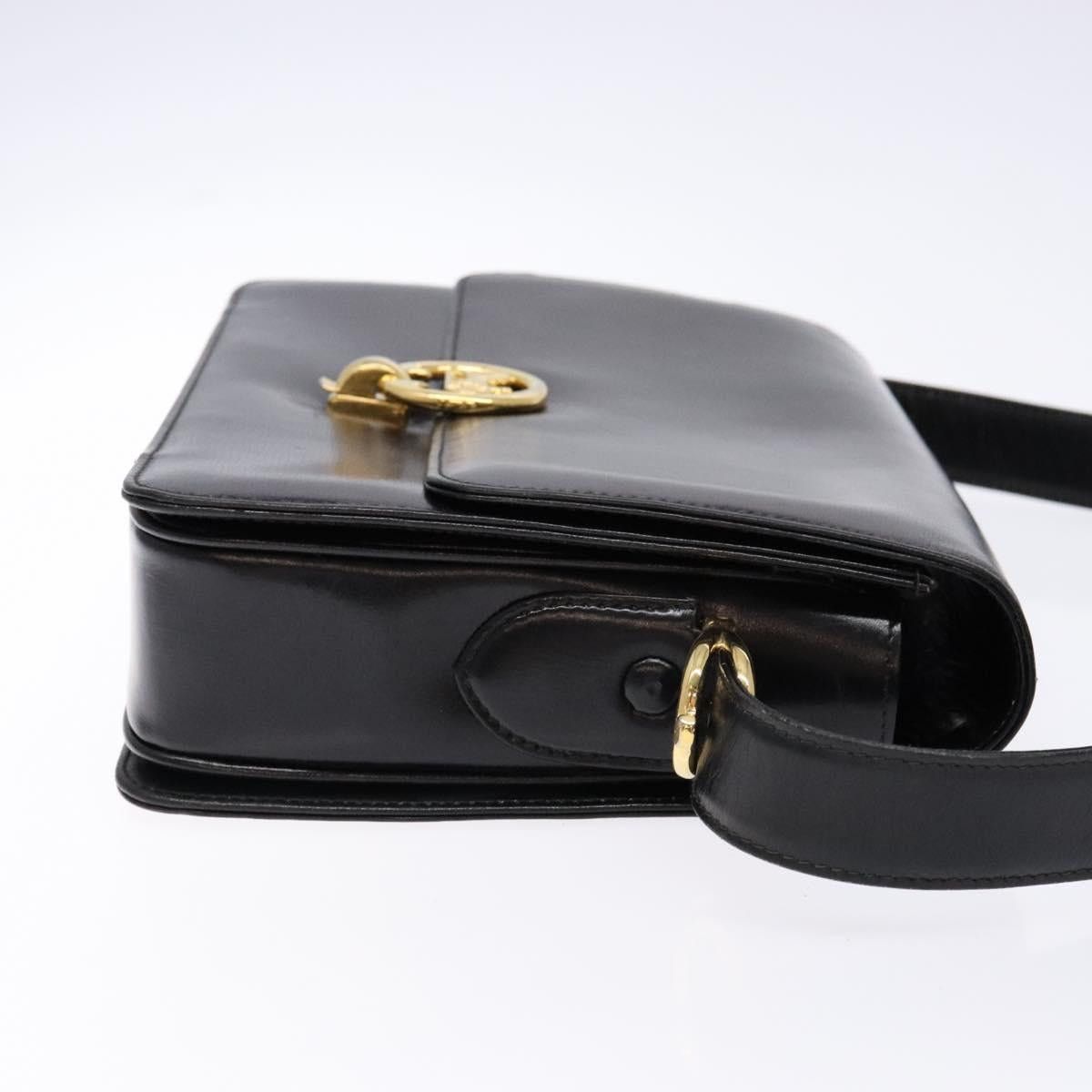 Celine CELINE Horse Carriage Shoulder Bag Leather Black Gold Size ONE SIZE - 4 Thumbnail