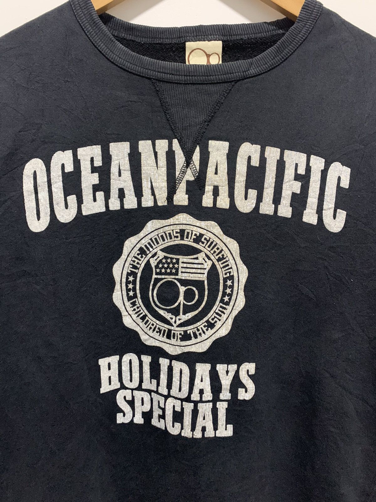 Ocean Pacific × Vintage Vintage Black Ocean Pacific Sweatshirt Crewneck Size US L / EU 52-54 / 3 - 3 Thumbnail