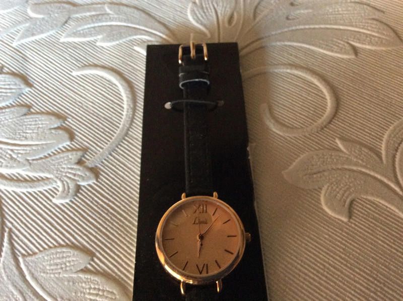 Designer limit ladies rose gold dial black leather strap watch Size ONE SIZE - 3 Thumbnail