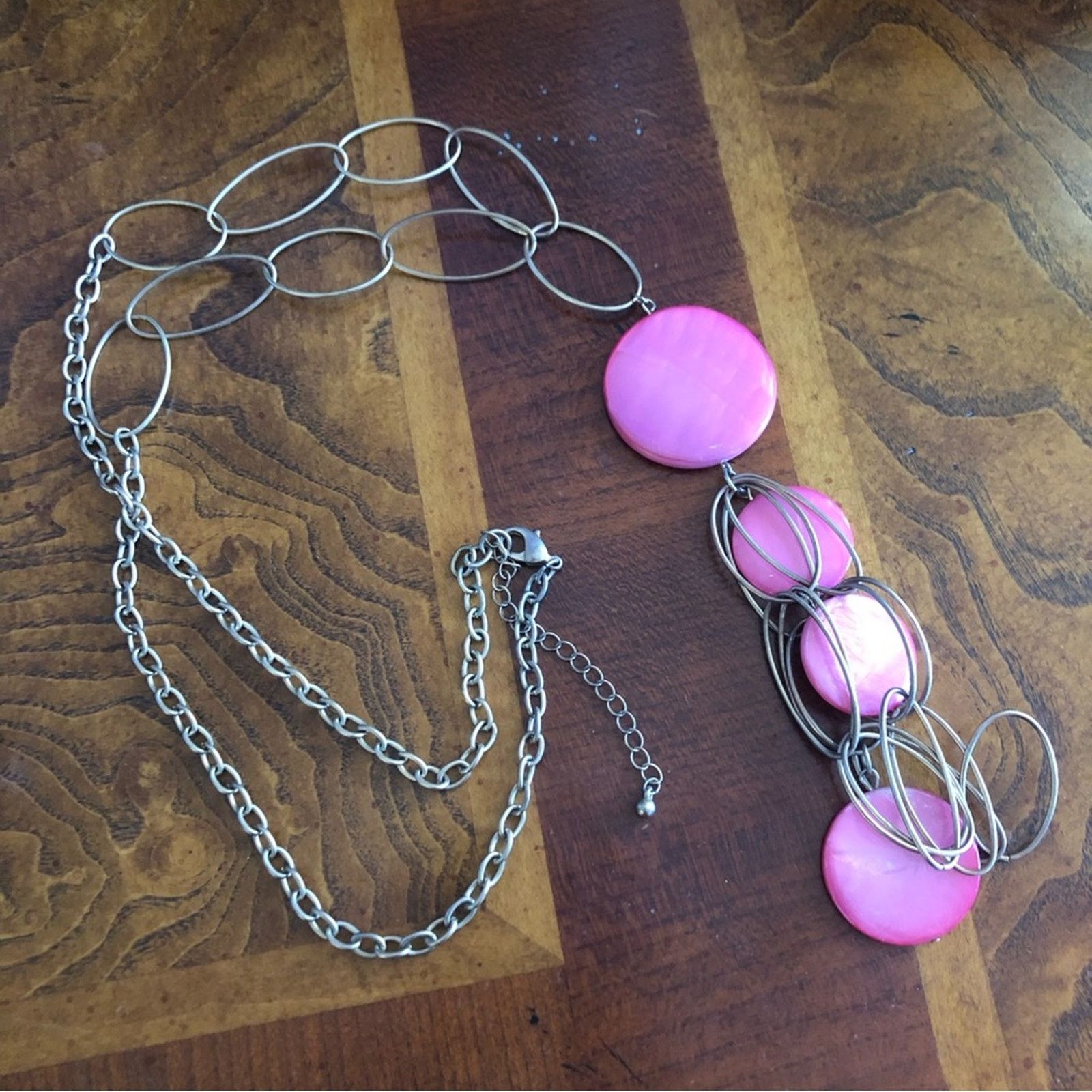 Jewelry Dyed shell disc chain necklace Size ONE SIZE - 6 Thumbnail