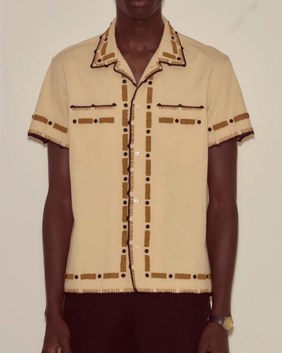 Bode BRAND NEW BODE SHIRT BEADED RYEGRASS Size US XXL / EU 58 / 5 - 2 Thumbnail